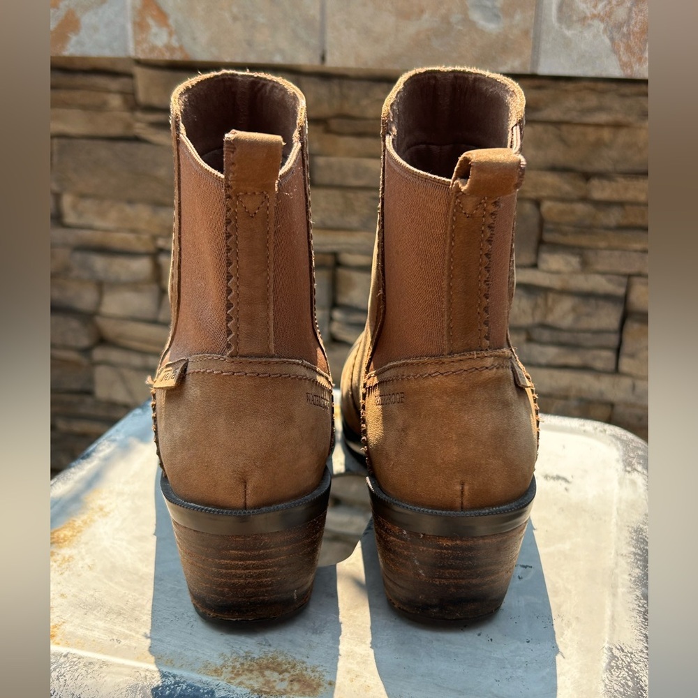 🥾EUC TEVA Women Anaya Chelsea Waterproof Brown Boots in Size 8 1/2 - Picture 9 of 16